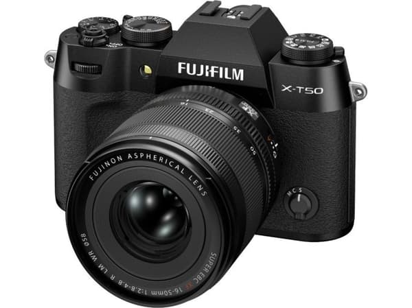 FUJIFILM X-T50 systemkamera + 16-50 mm objektiv, sort