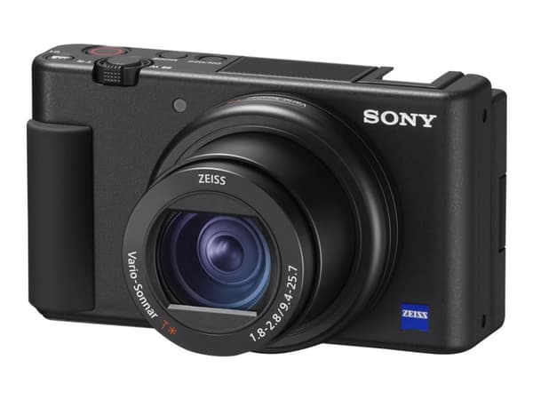 Sony ZV-1 - Digitalkamera - kompakt - 20.1 MP - 4 K / 30 fps - 2.7x optisk zoom - ZEISS - Wireless LAN - svart Svart