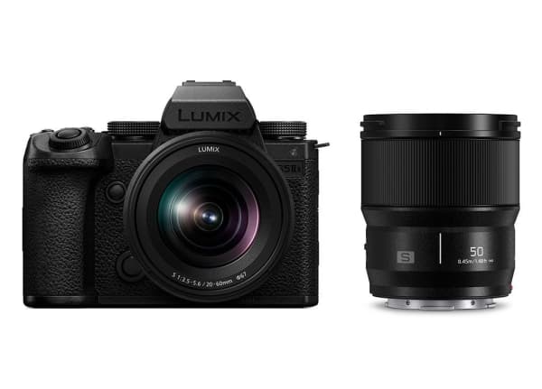 Panasonic Lumix S5IIX + S 20-60MM F3.5-5.6 + 50mm F1.8, 24,2 MP, 12000 x 8000 piksler, CMOS, 6K Ultra HD, Berøringsskjerm, Sort Sort