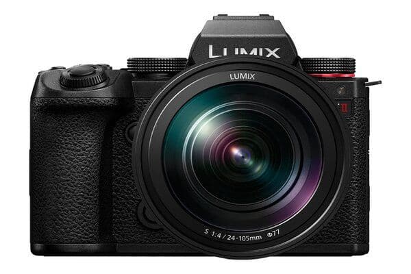 Panasonic Lumix S5II + 24-105mm F4, 24,2 MP, 12000 x 8000 piksler, CMOS, 6K Ultra HD, berøringsskjerm, svart