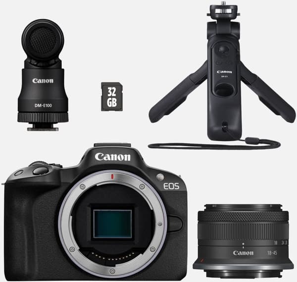 Canon EOS R50 systemkamera + 18-45 mm objektiv Vlogger Kit