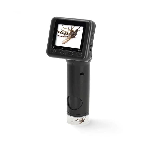 Nedis Microscope Camera | Maximum battery play time: 5 hrs | Built-in microphone | 1080P | up to 48MP | 2"Inch Screen | Black