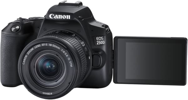 Canon EOS 250D systemkamera, sort + 18-55 IS STM Sort