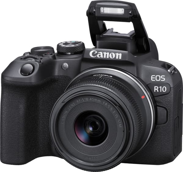 Canon EOS R10 + 18-45 mm objektiv Sort