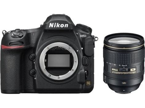 Nikon D850 + AF-S 24-120 mm 1:4G ED VR, 45,7 MP, 8256 x 5504 piksler, CMOS, 5x, 4K Ultra HD, Sort Sort