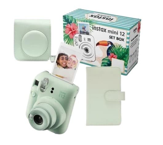 Fujifilm digitaalikamera Fujifilm Instax Mini 12 Set Box 86 x 54 mm Vihreä