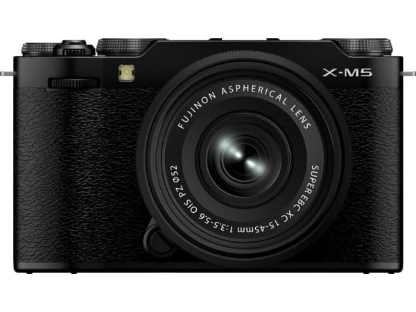 Fujifilm X-M5 Black Kit XC 15-45mm, 26,1 MP, 6240 x 4160 pixlar, X-Trans CMOS 4, 6.2K, Pekskärm, Svart Sort