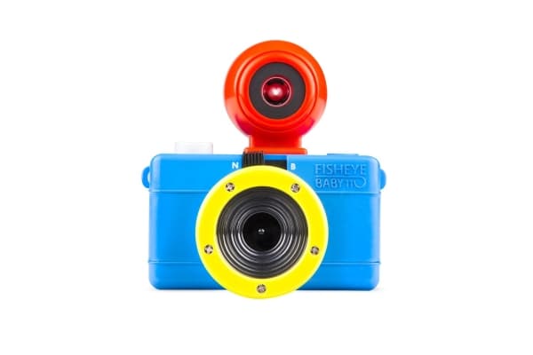 Lomography Fisheye Baby 110, Kompaktkamera, 110 mm, Mekanisk, 1/100 s, Blå, Rød, Gult