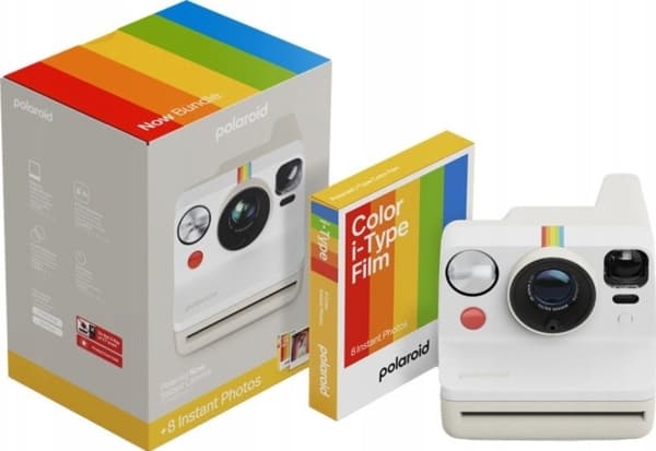 Polaroid Now Gen 3 Pebble White Kit med färgfilm (8 foton)