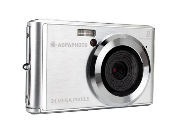 AgfaPhoto DC5200 - Digitalkamera - Kompaktkamera - 21,0 MPix - 720p - Sølv (DC5200-SIL) Grå