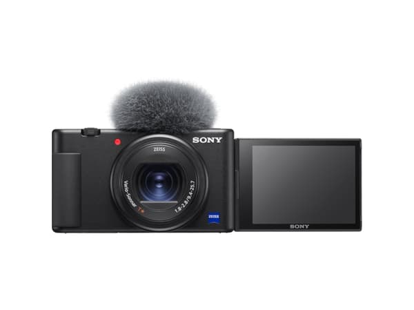 Sony VLOGCAM ZV-1A - Digitalkamera - kompakt - 20.1 MP - 4 K / 30 fps - 2.7x optisk zoom - ZEISS - Wi-Fi, Bluetooth - svart
