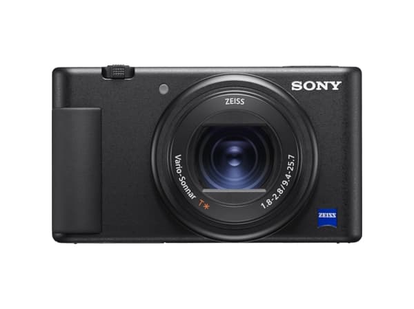 Sony VLOGCAM ZV-1A - Digitalkamera - kompakt - 20.1 MP - 4 K / 30 fps - 2.7x optisk zoom - ZEISS - Wi-Fi, Bluetooth - svart