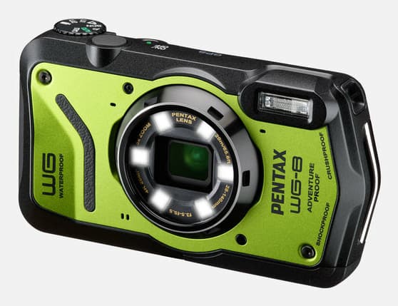 Pentax WG-8, 20 MP, 1/2.3", CMOS, 5x, 4K Ultra HD, Grønn