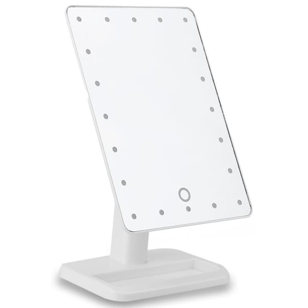 Sminkspegel med LED-lampor - Vit
