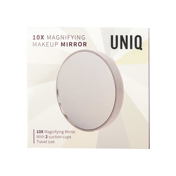 UNIQ Mini Speil 10X forstørrelse + sugekopp - Hvit
