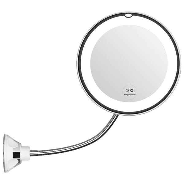 My Flexible Mirror - Flex spejl med LED lys & 10x forstørrelse