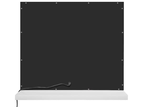 Sminkespejl med LED Hvidmetal 50 x 60 cm Rektangulært Hollywood Illuminerede Pære Toiletbord
