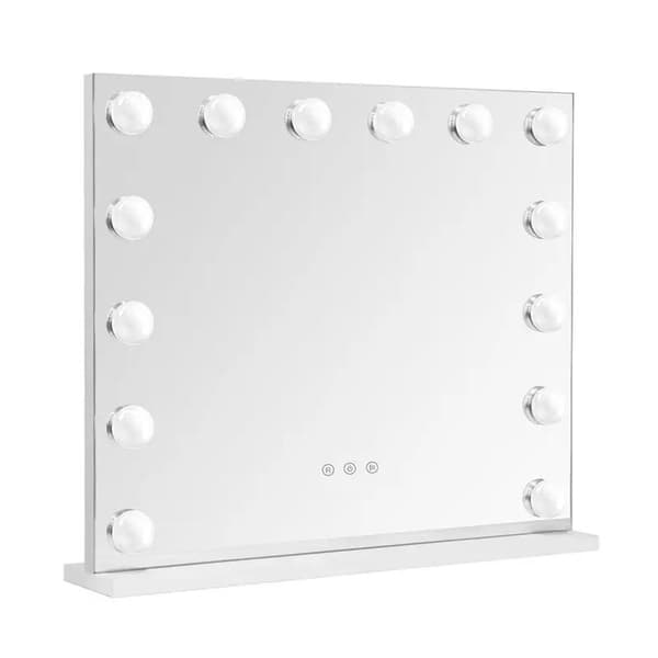 Sminkspegel XL med dimbar belysning - Stor Makeup Spegel - Vit