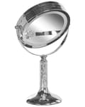 Pikkukuva 8 / 9: Meikkipeili hopeinen LED-valolla metallinen 18 cm moderni tyyli