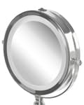 Pikkukuva 9 / 9: Meikkipeili hopeinen LED-valolla metallinen 18 cm moderni tyyli