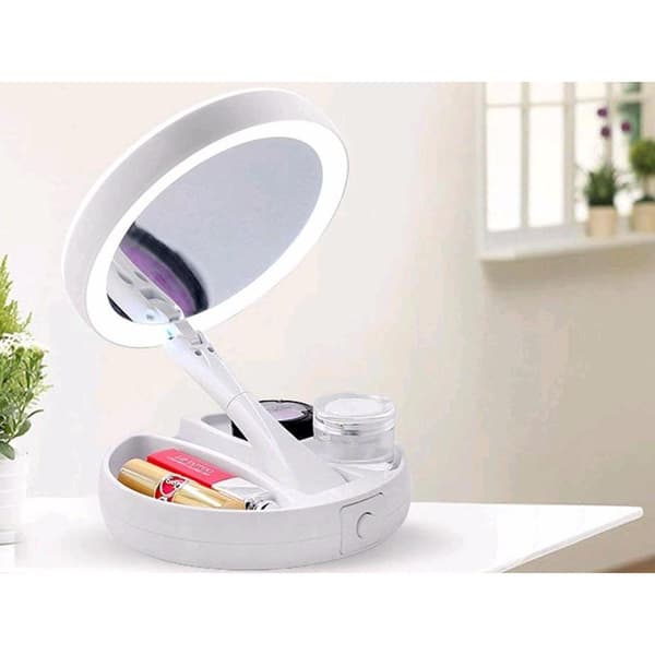 LED Förstoringsspegel Roterande / Sminkspegel - Smink Spegel