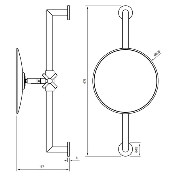 Tapwell TA816 Sminkespeil Ø208mm