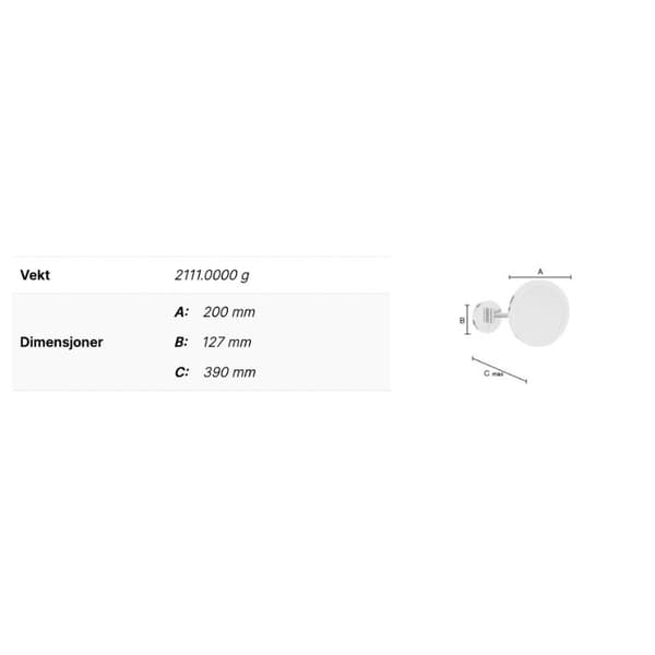 Smedbo Outline FK485 Sminkespeil 5x LED