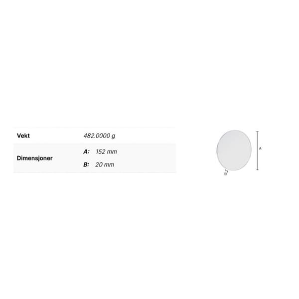 Smedbo Outline FK442 Sminkespeil 5x Selvklebende
