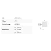 Smedbo FK483EP Sminkespeil 5x LED Krom
