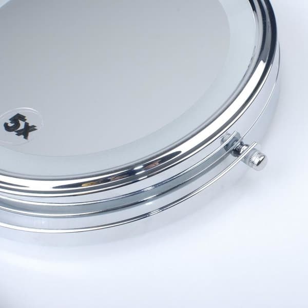 Makeup spejl - barberspejl - med LED - 20 cm - krom