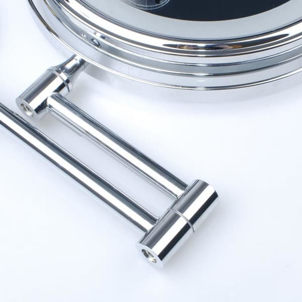 Makeup spejl - barberspejl - med LED - 20 cm - krom