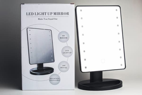 Carl&Son Makeup LED Mirror, Table, 16 lamp(s), LED, Touch, USB/Battery, AA