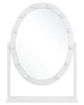 Miniatyrbilde 1 av 7: Stående Sminkespeil med LED Hvit 50 x 60 cm Oval Hollywood-Belysning Sminkebord med pærer