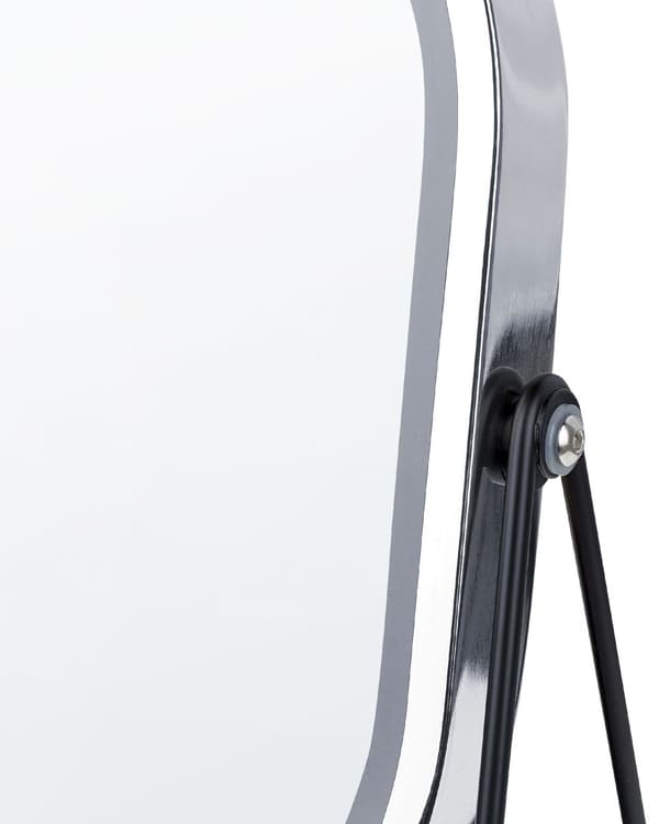 Oplyst Makeup Spejl Sølv Metal 20 x 22 cm Toiletbord LED Spejl Dekorativ