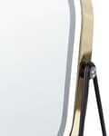 Miniatyrbillede 9 af 9: Oplyst Makeup Spejl Sølv Metal 20 x 22 cm Toiletbord LED Spejl Dekorativ
