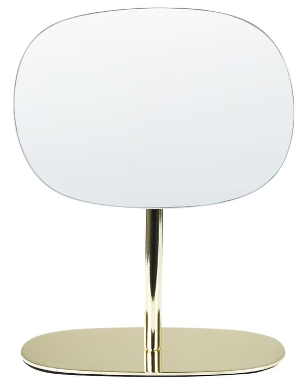 Makeup Spejl Guld Metal 20 x 14 cm Toiletbord Drejeligt Spejl Dekorativt