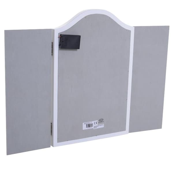 Rootz Sminkspegel - Sminkspegel - 16 LED-lampor - Batterier - Vit - MDF - 36-73 x 53,5 x 4,5 cm