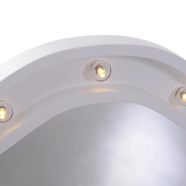 Rootz Sminkspegel - Sminkspegel - 16 LED-lampor - Batterier - Vit - MDF - 36-73 x 53,5 x 4,5 cm