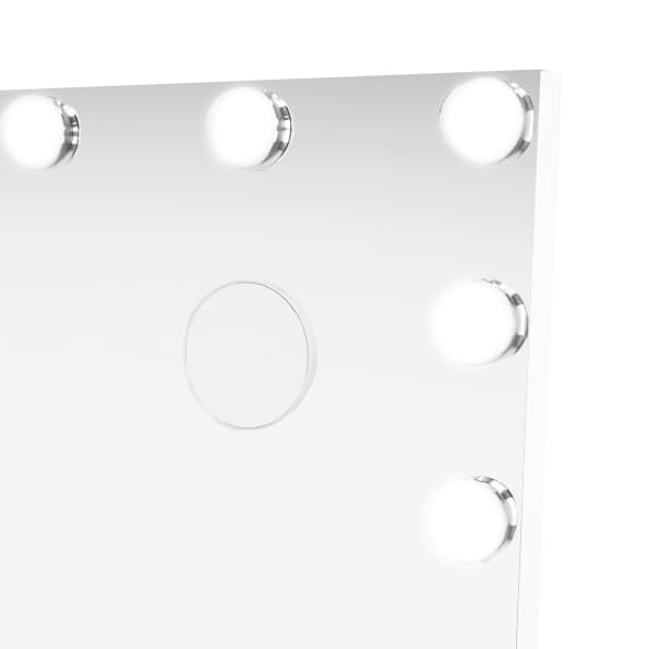 Upplyst Spegel Hollywood Spegel LED Vanity Sminkbord Vägg Pekskärm Dimbar Bluetooth Högtalare 2 Laddningsportar USB-A & USB-C Förstoringsspegel