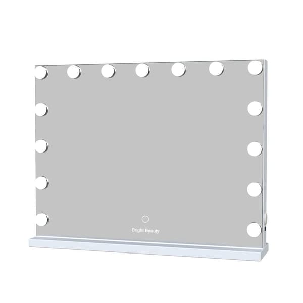 Bright Beauty Vanity Namira - sminkspegel med belysning - hollywoodspegel - make up spegel - vit - dimbar med tre ljuslägen Bright Beauty Vanity Namira - sminkspegel med belysning - hollywoodspegel - make up spegel - vit - dimbar med tre ljuslägen