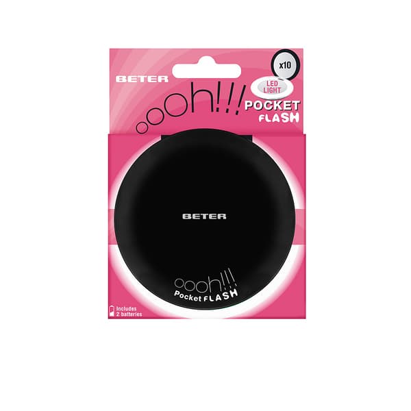 BETER MIRROR OHH! pocket flash with light and magnification x10 #black 5 ml