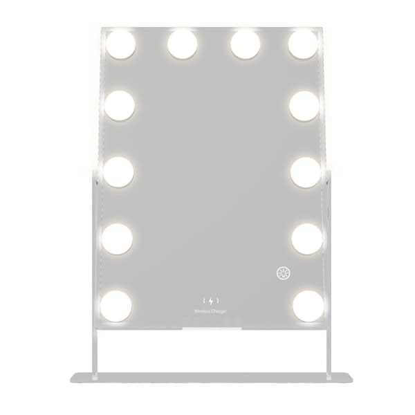 Hollywood Makeupspejl med lamper, 360° drejbar, 36,5 x 47 – Perfekt til Makeupproduktbordet