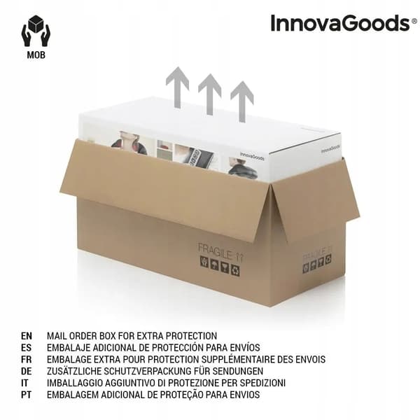 InnovaGoods 3-i-1 vikbar LED-kosmetikorganisator