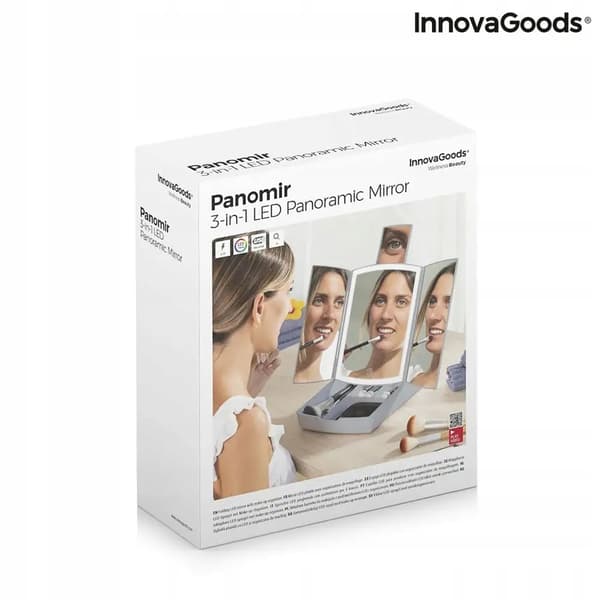InnovaGoods 3-i-1 vikbar LED-kosmetikorganisator