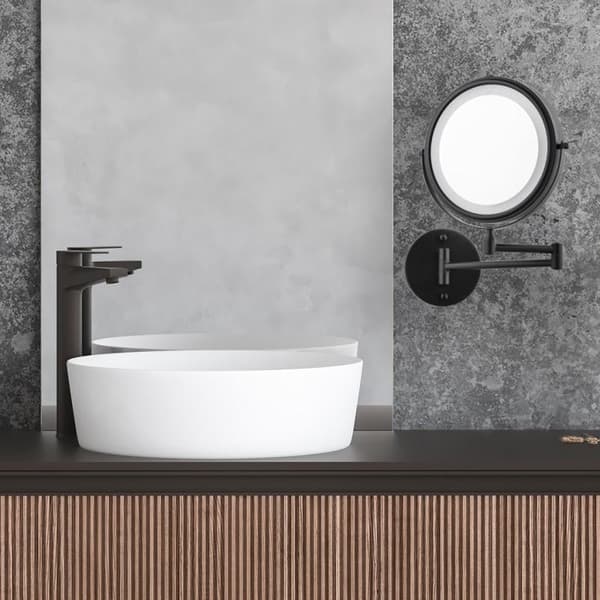 Professionell LED-sminkningsspegel med 360° rotation & dubbelsidig design för sminkälskare