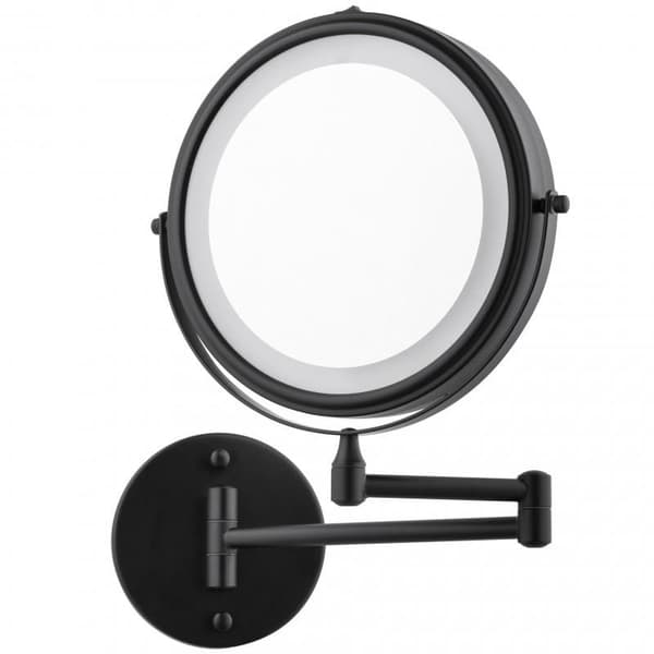 360° Justerbar LED Makeup Spejl med Forstørrelse, Dobbelt-sidet Design, Fleksibel Arm