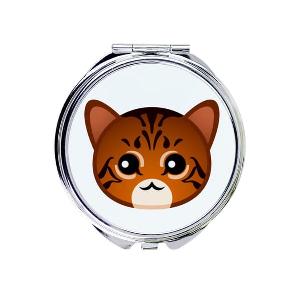 Toyger cat - pocket handväska spegel från Art-Dog