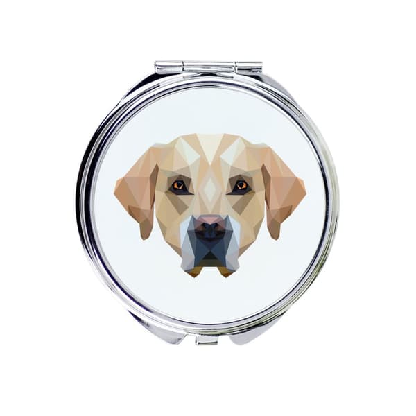 Labrador Retriever - en spegel med ett foto och en geometrisk inskription av Art-Dog
