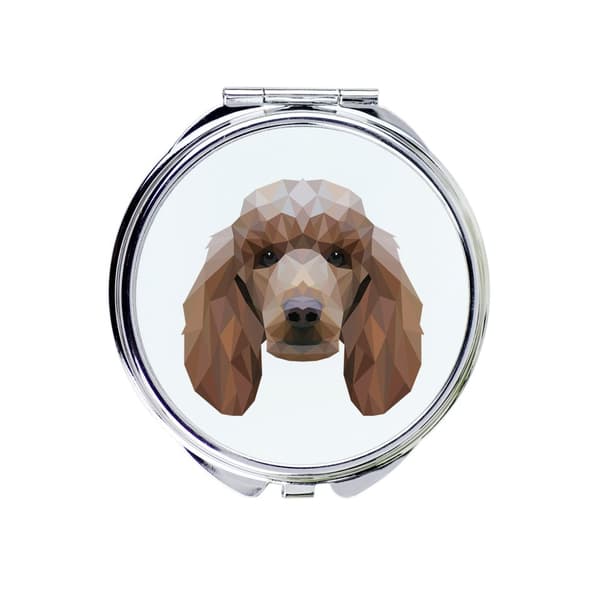 Puddel - et spejl med et foto og en geometrisk inskription af Art-Dog