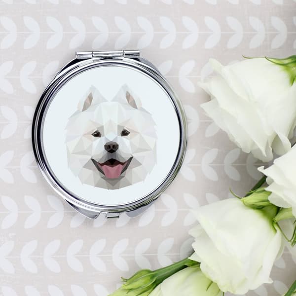 Samojedi, samojedi, samojedskaja - peili valokuvalla ja geometrisella kirjoituksella Art-Dog